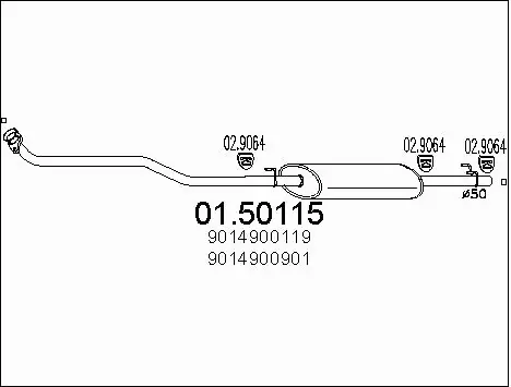 Centre Muffler (01.50115)