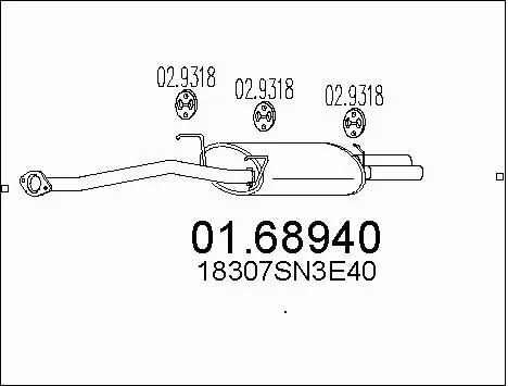 Rear Muffler (01.68940)