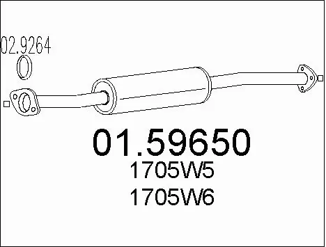 Centre Muffler (01.59650)
