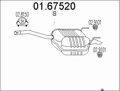 Rear Muffler (01.67520)