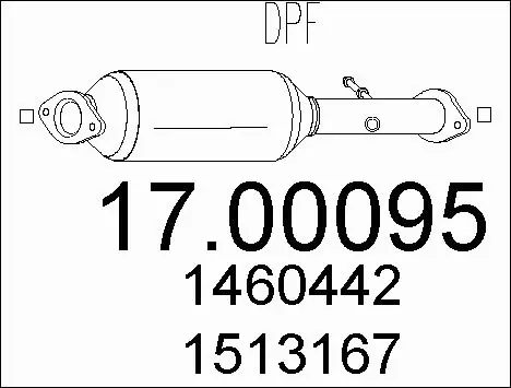 Soot/Particulate Filter, exhaust system (17.00095)