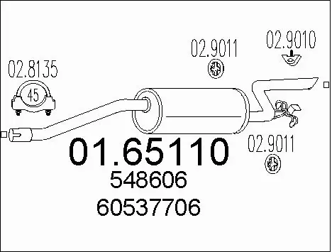 Rear Muffler (01.65110)