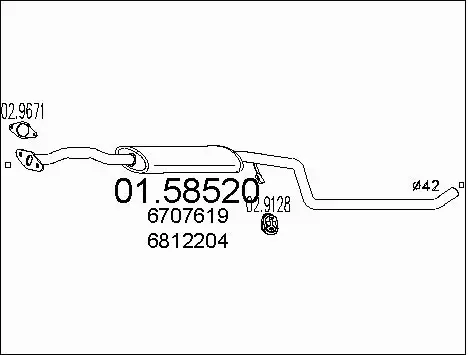 Centre Muffler (01.58520)