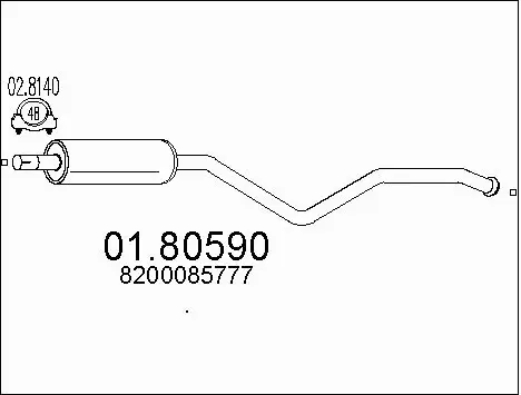 Centre Muffler (01.80590)