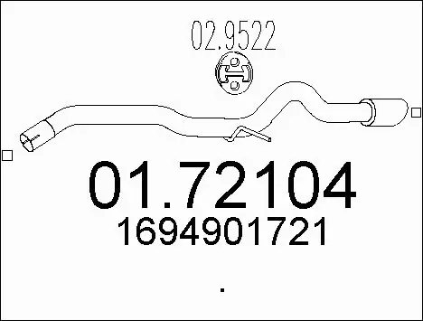 Exhaust Pipe (01.72104)