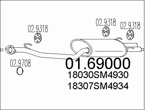 Rear Muffler (01.69000)