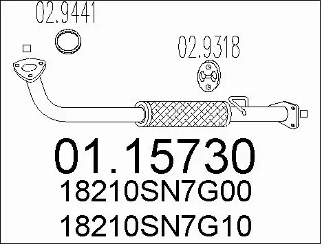 Exhaust Pipe (01.15730)