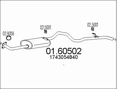 Rear Muffler (01.60502)