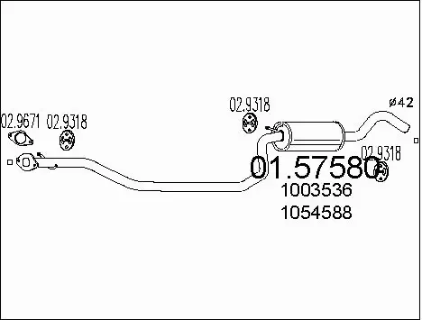Centre Muffler (01.57580)