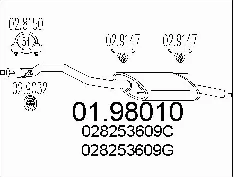 Rear Muffler (01.98010)