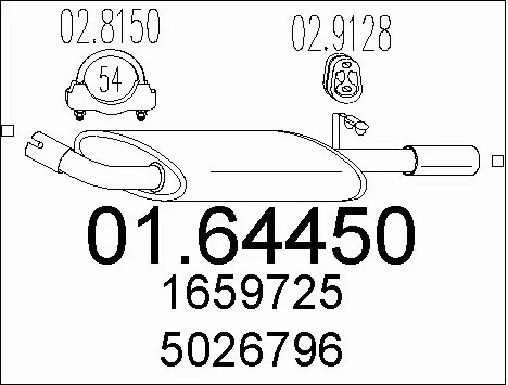 Rear Muffler (01.64450)