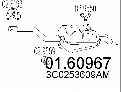 Rear Muffler (01.60967)