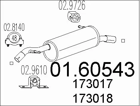 Rear Muffler (01.60543)
