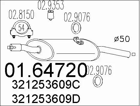 Rear Muffler (01.64720)