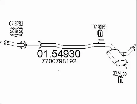 Centre Muffler (01.54930)