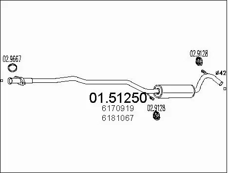 Centre Muffler (01.51250)