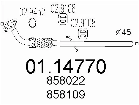 Exhaust Pipe (01.14770)