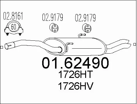 Rear Muffler (01.62490)