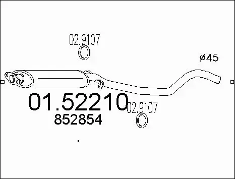 Centre Muffler (01.52210)