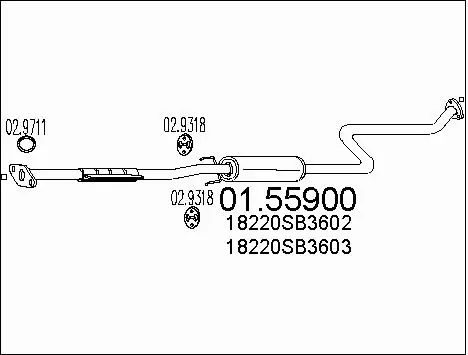Centre Muffler (01.55900)