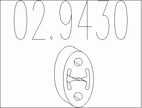 Rubber Buffer, muffler (02.9430)