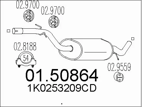 Centre Muffler (01.50864)