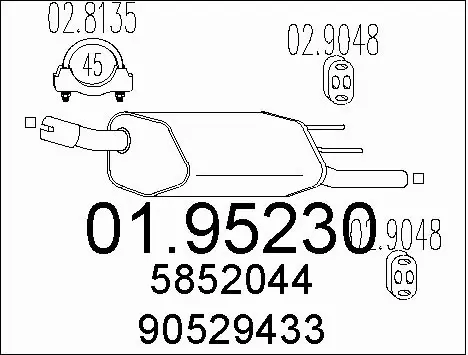 Rear Muffler (01.95230)