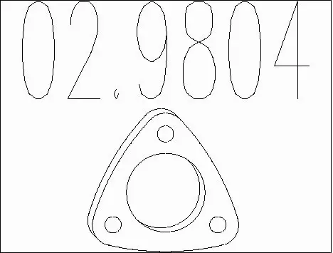 Gasket, exhaust pipe (02.9804)