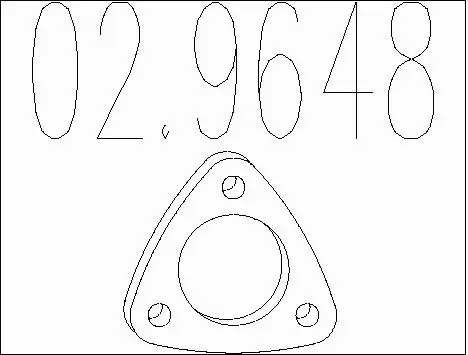 Gasket, exhaust pipe (02.9648)