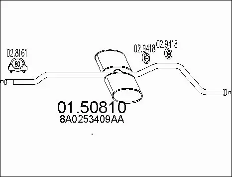 Centre Muffler (01.50810)