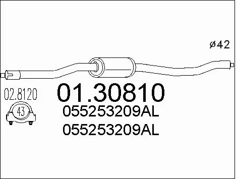 Front Muffler (01.30810)