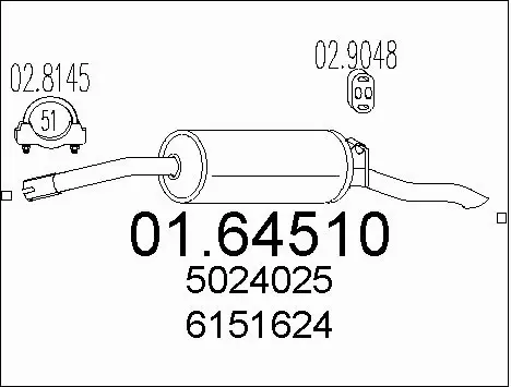 Rear Muffler (01.64510)