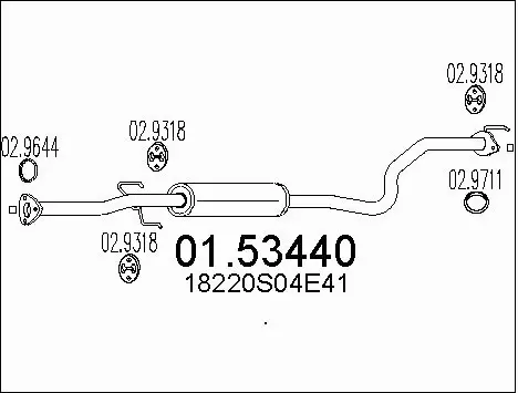 Centre Muffler (01.53440)