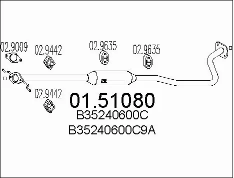 Centre Muffler (01.51080)