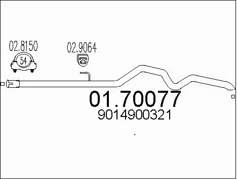 Exhaust Pipe (01.70077)