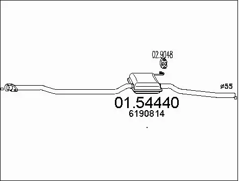 Centre Muffler (01.54440)