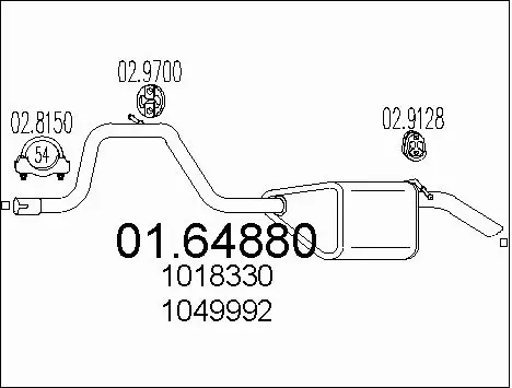 Rear Muffler (01.64880)