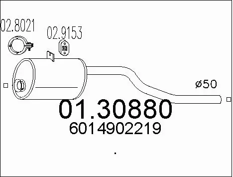 Front Muffler (01.30880)