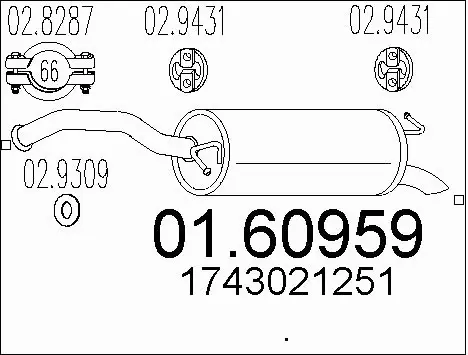 Rear Muffler (01.60959)