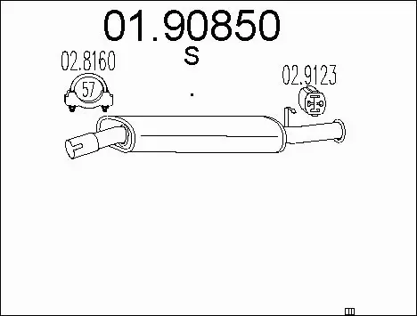 Rear Muffler (01.90850)
