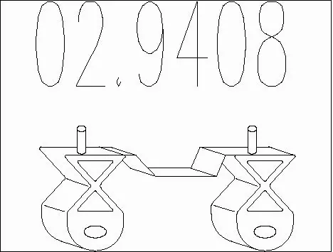 Rubber Buffer, muffler (02.9408)