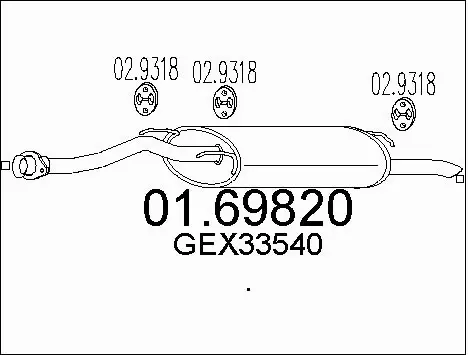Rear Muffler (01.69820)