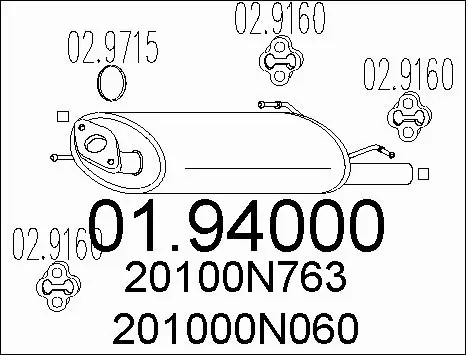 Rear Muffler (01.94000)