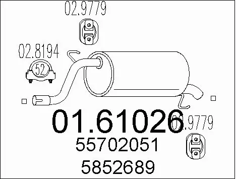 Rear Muffler (01.61026)