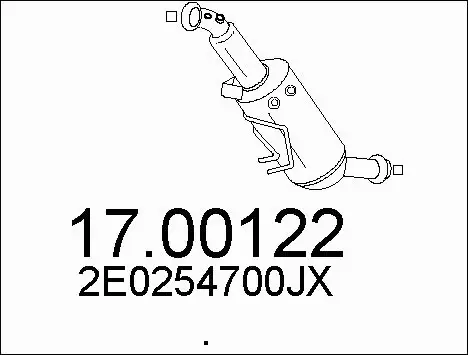 Soot/Particulate Filter, exhaust system (17.00122)