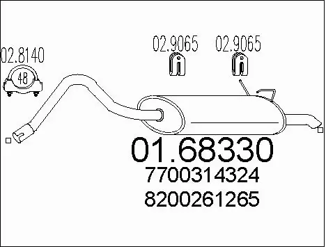 Rear Muffler (01.68330)
