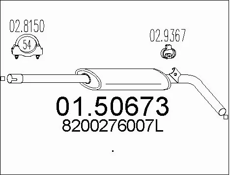 Centre Muffler (01.50673)