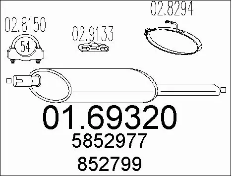 Rear Muffler (01.69320)