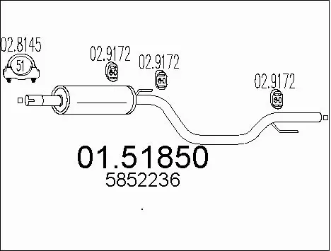 Centre Muffler (01.51850)