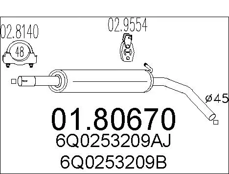 Centre Muffler (01.80670)